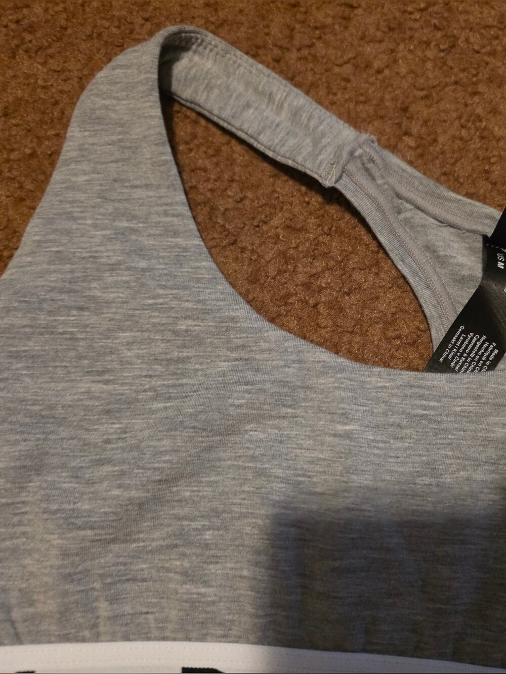 NWT- DKNY Gray Logo Sports Bra - Gray - Picture 3 of 16